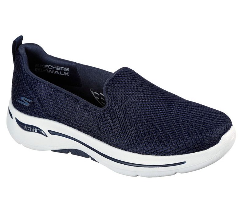 Skechers Dam Marinblå/Svarta Slip On - Gowalk Arch Fit - Grateful - Sverige (DQIKE-7901)